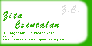 zita csintalan business card